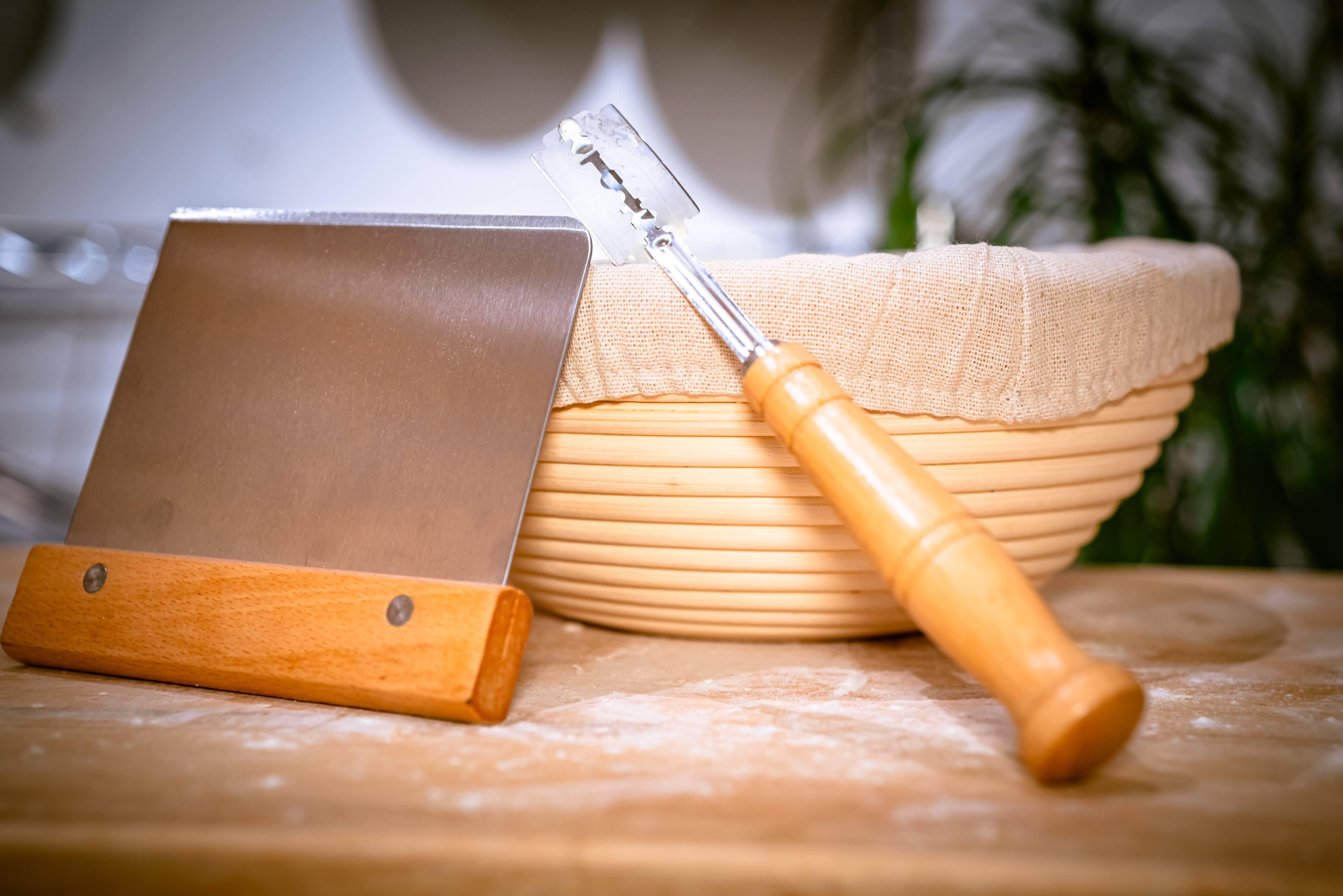 Dough Scraper, Wooden Scraper, Wooden Knife, Bread Making Tool